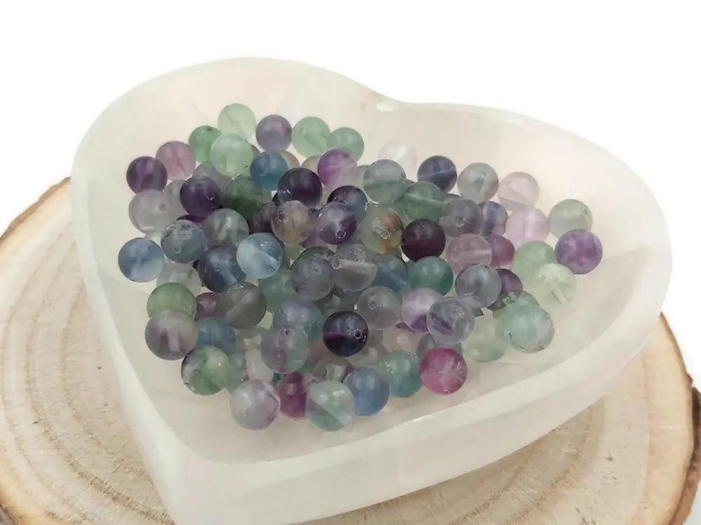 Fluorite Grade A - 8 mm - 20/40 Perles Les Précieuses Perles