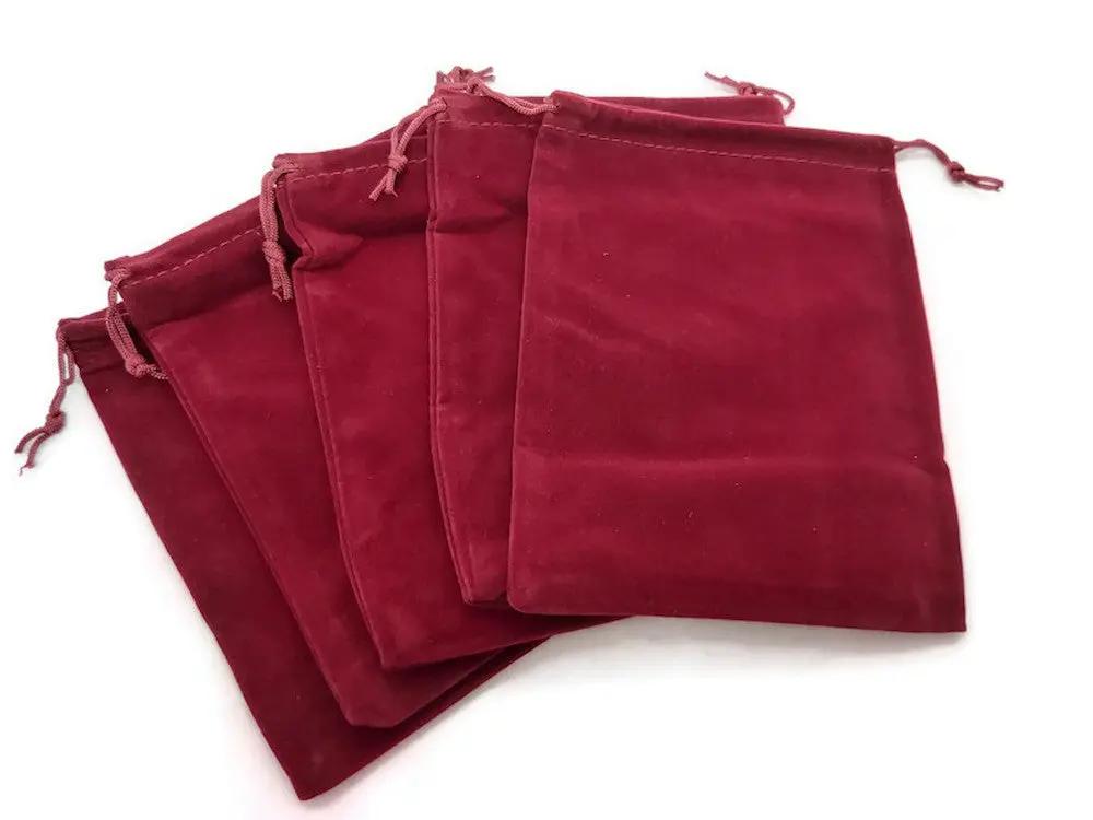 Pochettes cadeaux velours bordeaux - Lot de 5 Les Précieuses Perles