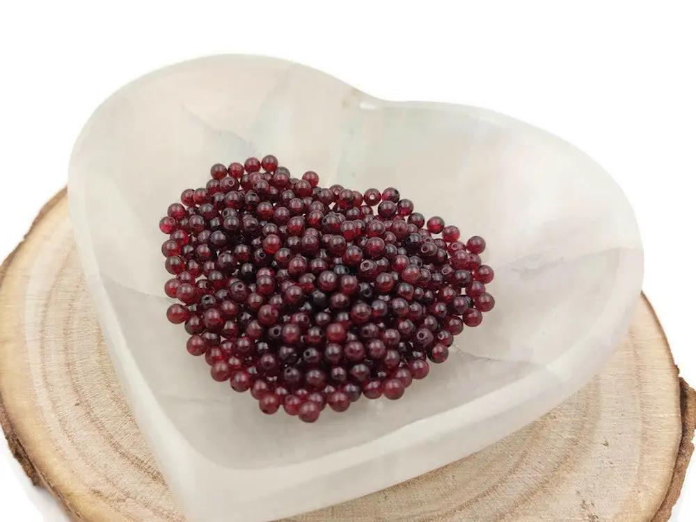 Grenat Grade A - 3-4 mm - 80 Perles Les Précieuses Perles