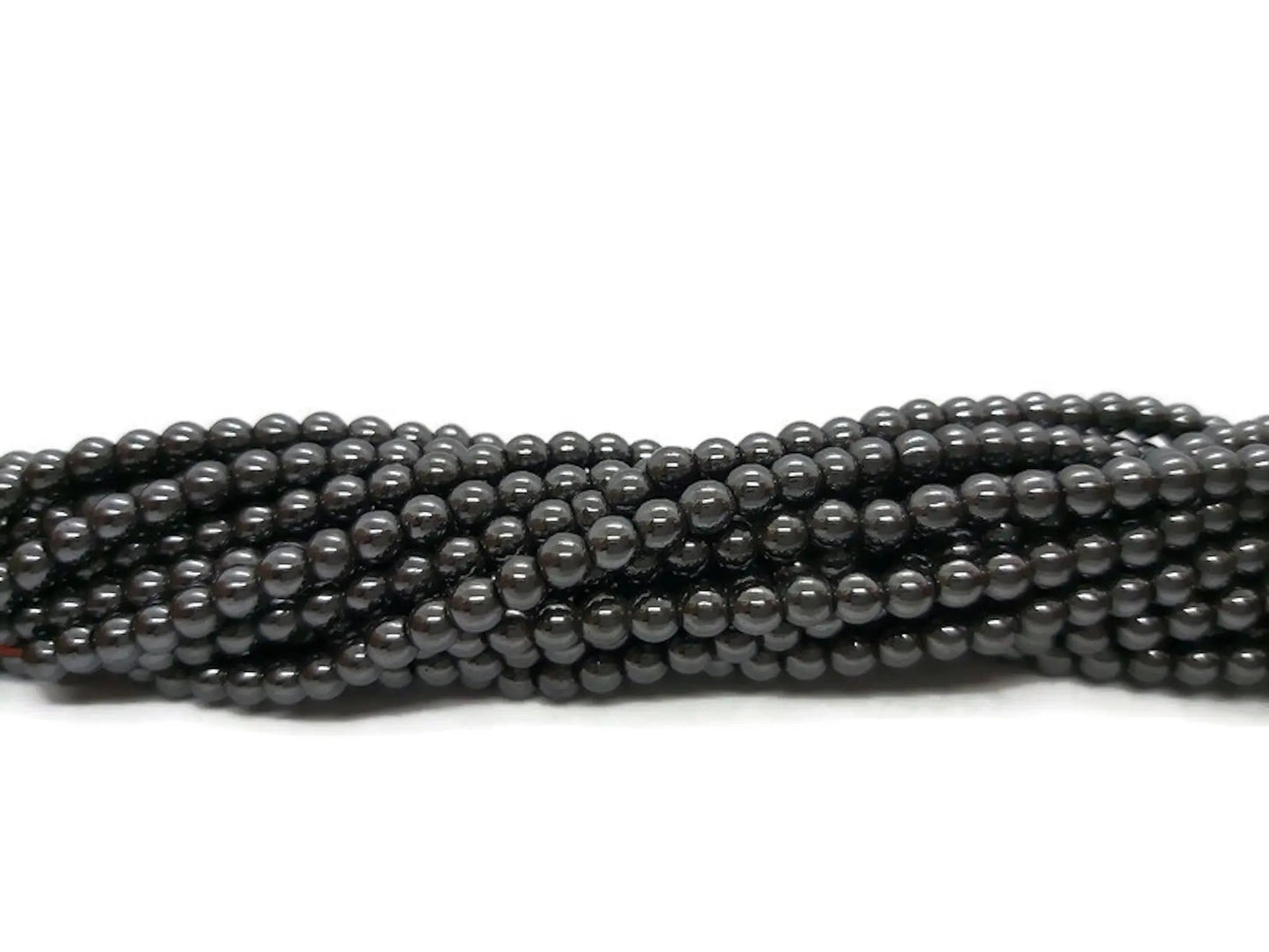 Hématite synthétique noire - 4 mm - 80 Perles Les Précieuses Perles