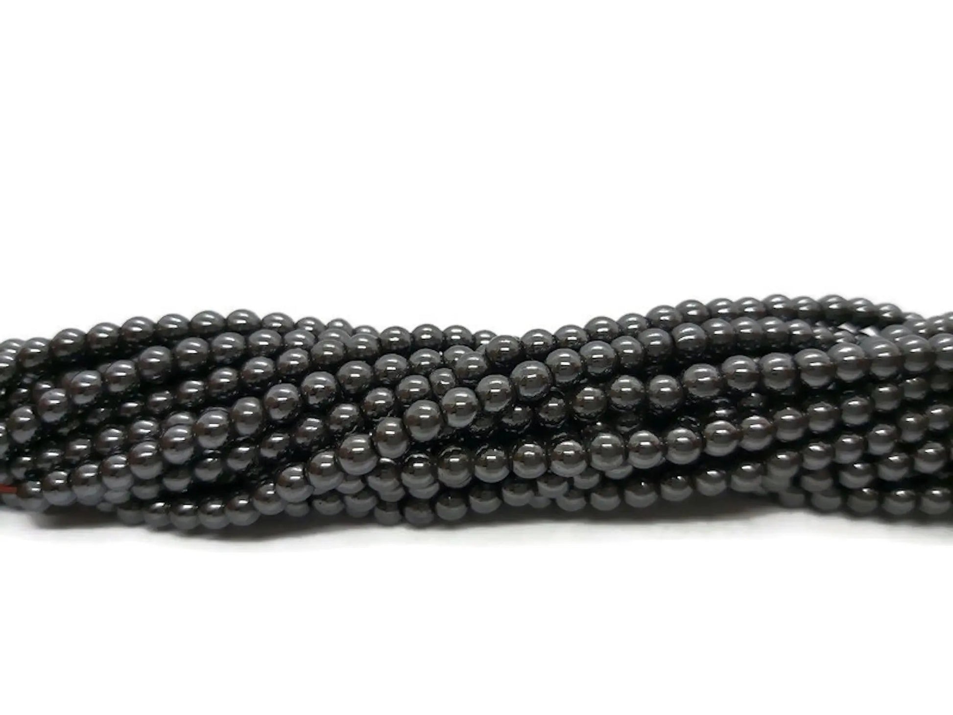 Hématite synthétique noire - 4 mm - 80 Perles Les Précieuses Perles