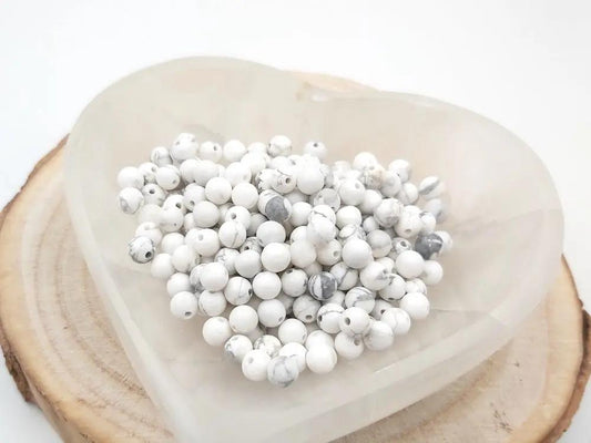 Howlite blanche - 6 mm - 30/60 Perles Les Précieuses Perles