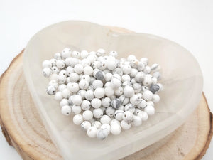 Howlite blanche - 6 mm - 30/60 Perles
