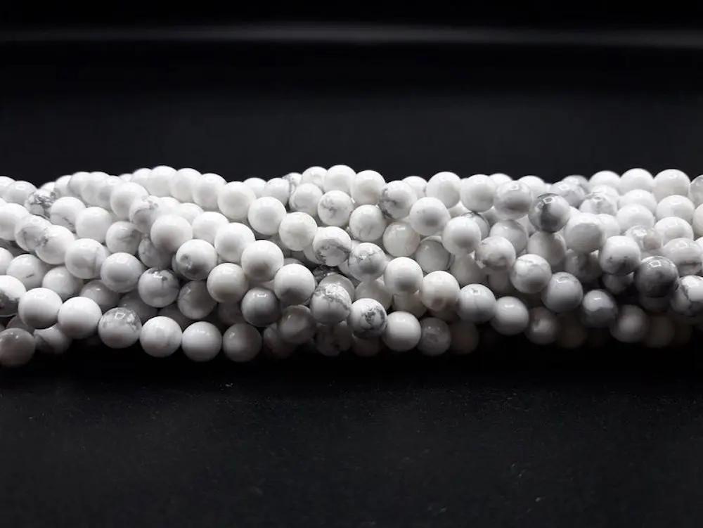 Howlite blanche - 6 mm - 30/60 Perles Les Précieuses Perles