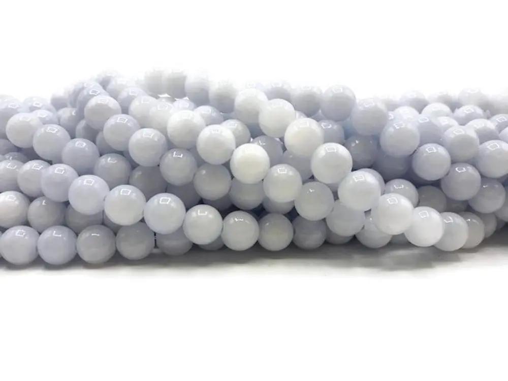 Jade bleuté - 8 mm - 20/40 Perles Les Précieuses Perles