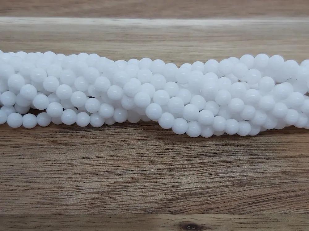 Jade blanc de Malaisie - 4 mm - 80 Perles Les Précieuses Perles