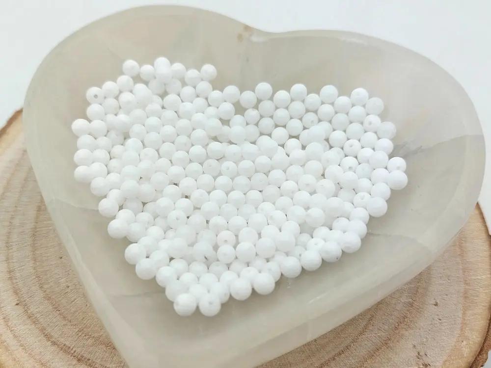 Jade blanc de Malaisie - 4 mm - 80 Perles Les Précieuses Perles