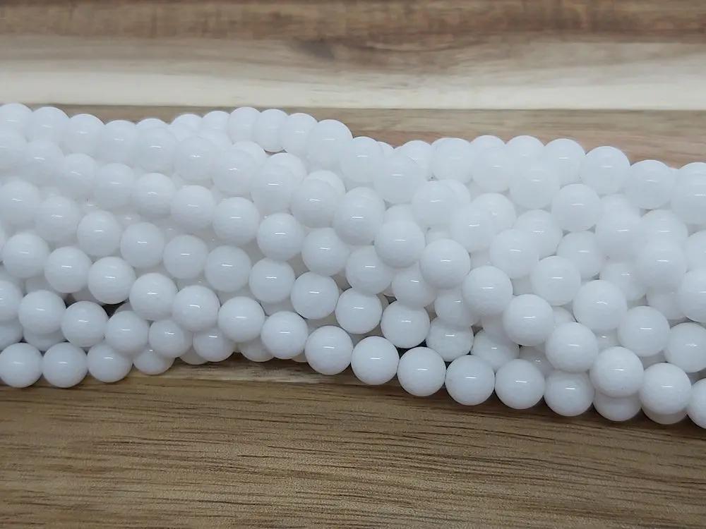 Jade de Malaisie blanc - 6 mm - 60 Perles Les Précieuses Perles