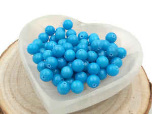 Jade bleue - 10 mm - 20 Perles
