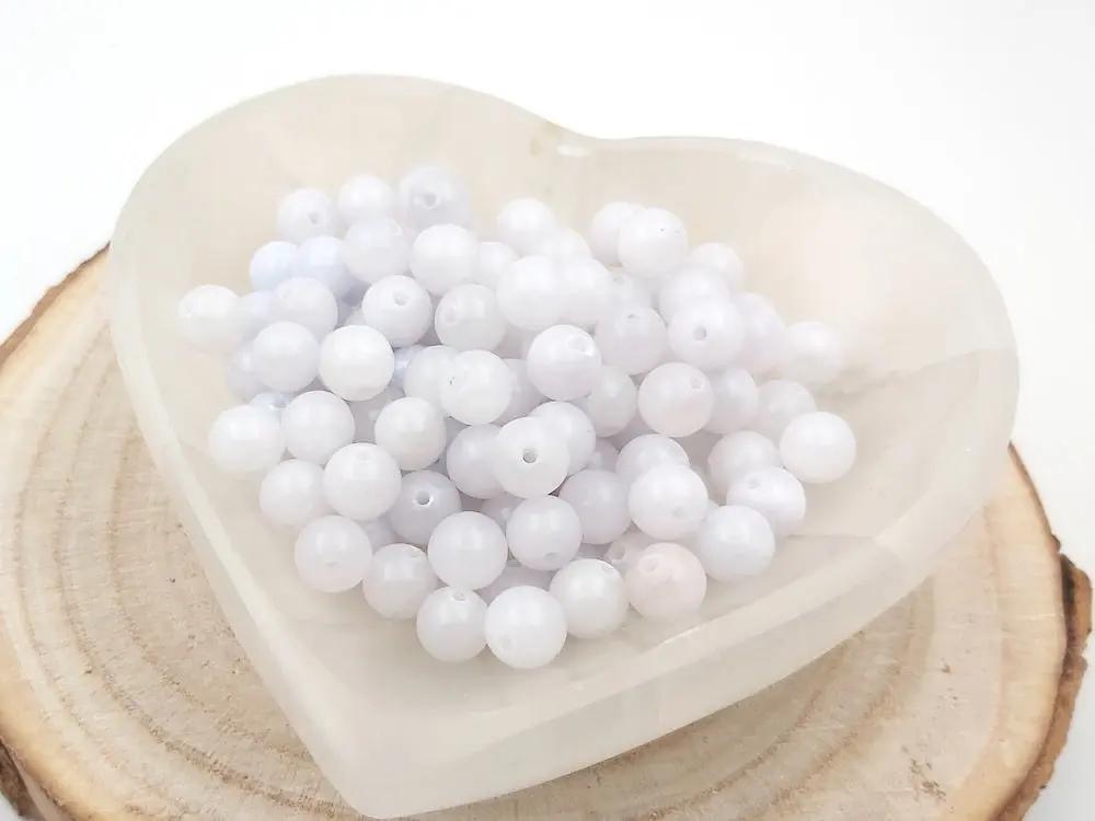 Jade bleuté - 8 mm - 20/40 Perles Les Précieuses Perles