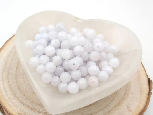 Jade bleuté - 8 mm - 20/40 Perles Les Précieuses Perles