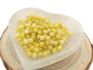 Jade citron -  6 mm - 60 Perles