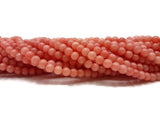 Jade de Malaisie corail - 4 mm - 80 Perles