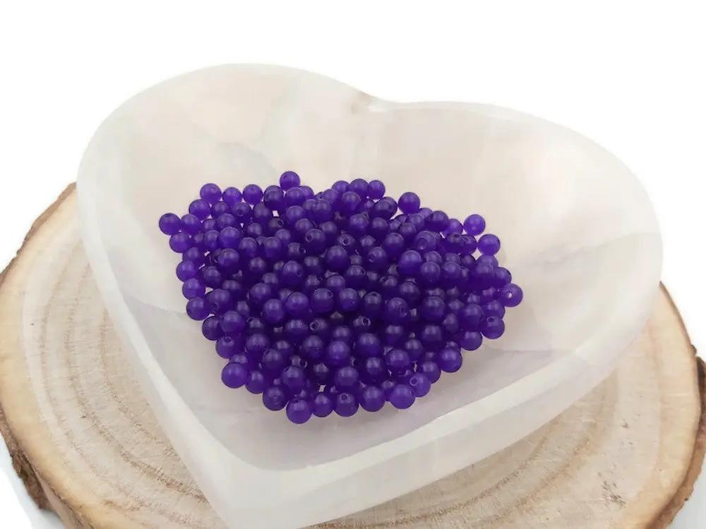 Jade de Malaisie violet - 4 mm - 80 Perles Les Précieuses Perles