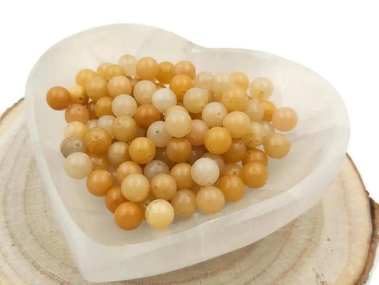 Jade orange - 8 mm - 40 Perles Les Précieuses Perles