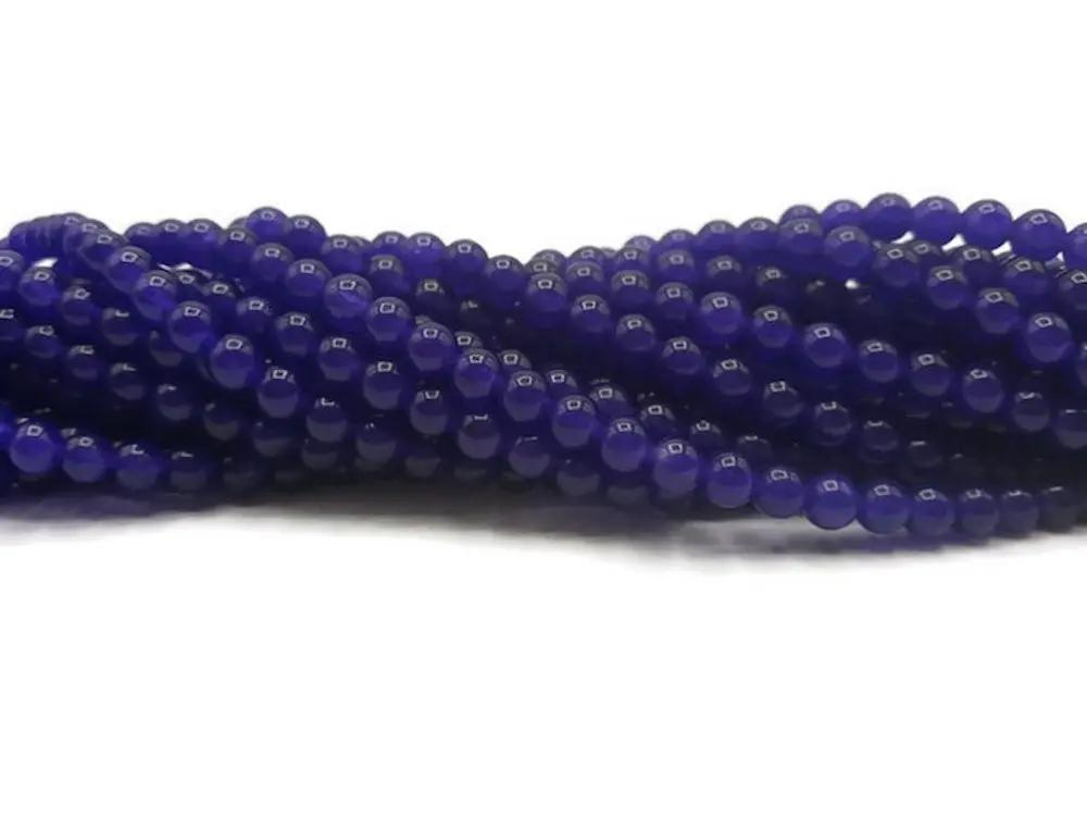 Jade de Malaisie violet - 4 mm - 80 Perles Les Précieuses Perles