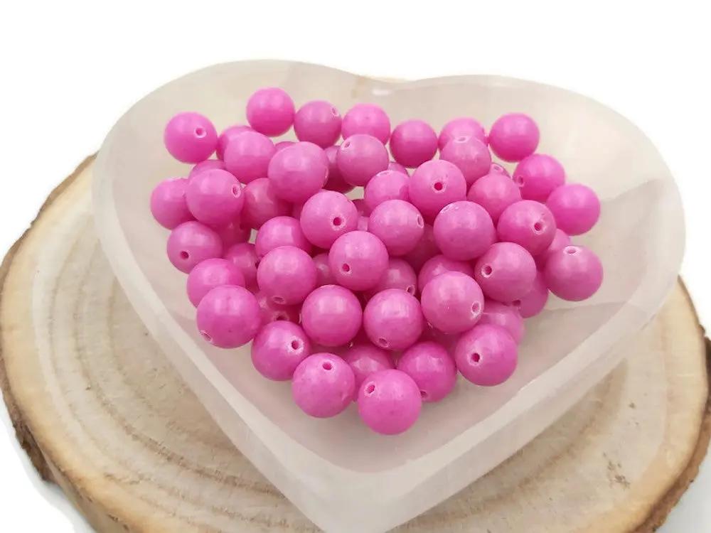 Jade rose - 10 mm - 20 Perles Les Précieuses Perles