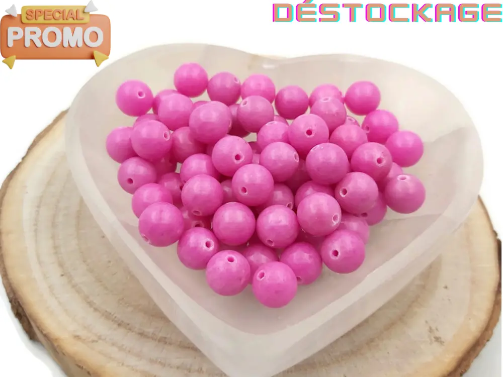 Jade rose - 10 mm - 20 Perles Les Précieuses Perles