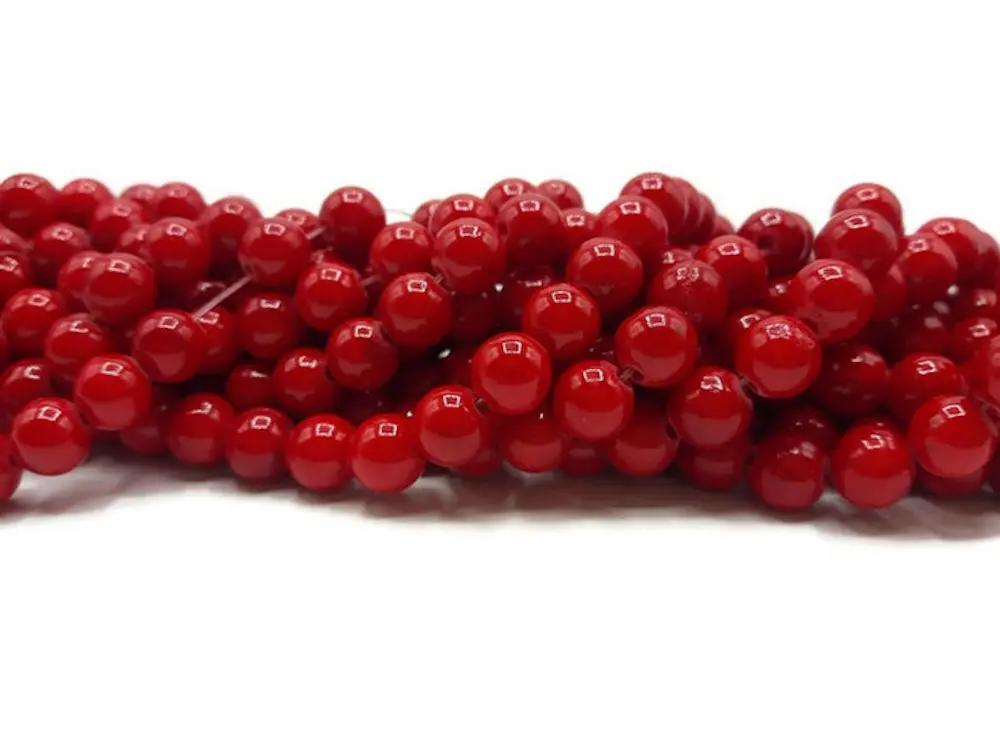 Jade Rouge - 6 mm - 60 Perles Les Précieuses Perles