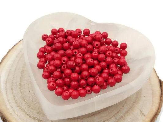 Jade Rouge - 6 mm - 60 Perles Les Précieuses Perles