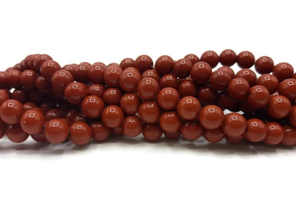 Jaspe rouge grade A - 6 mm - 30/60 Perles Les Précieuses Perles