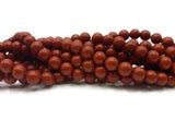 Jaspe rouge grade A - 6 mm - 30/60 Perles