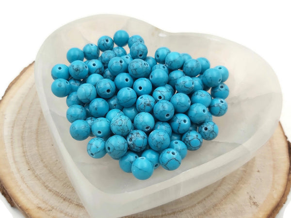 Dolomite turquoise - 8 mm - 20/40 Perles