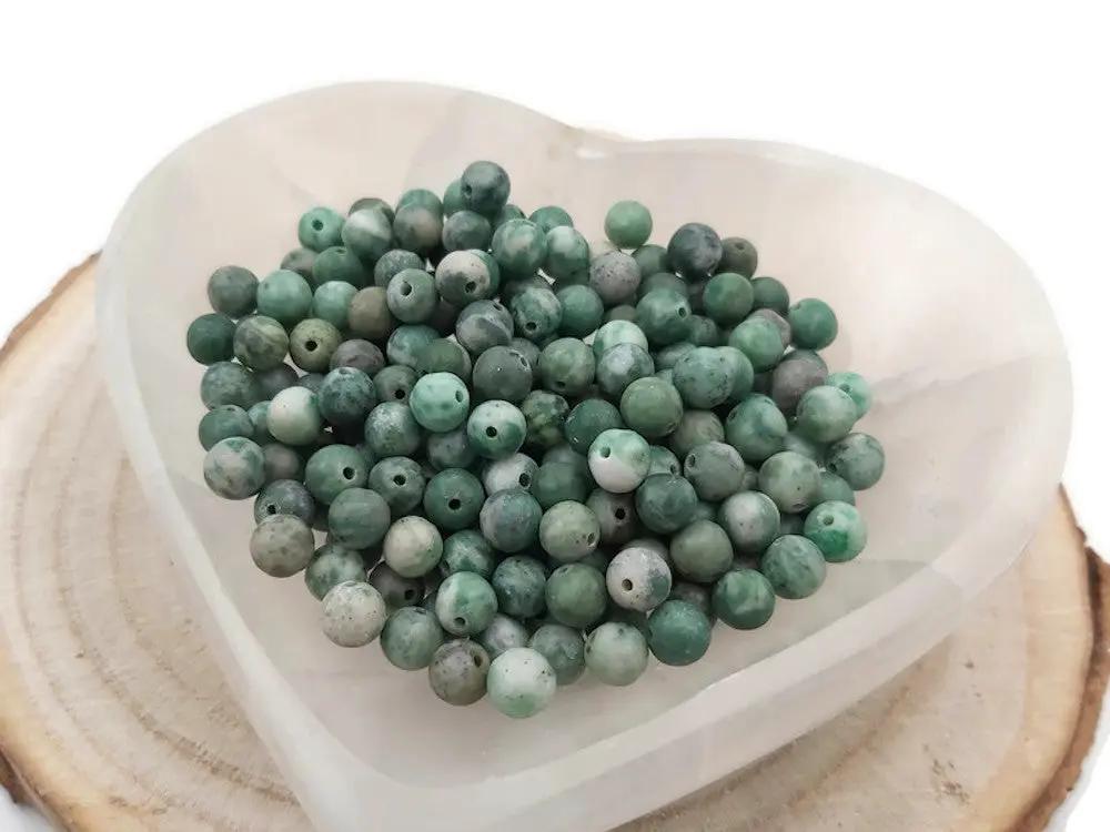 Jade vert - 6 mm - 30/60 Perles Les Précieuses Perles