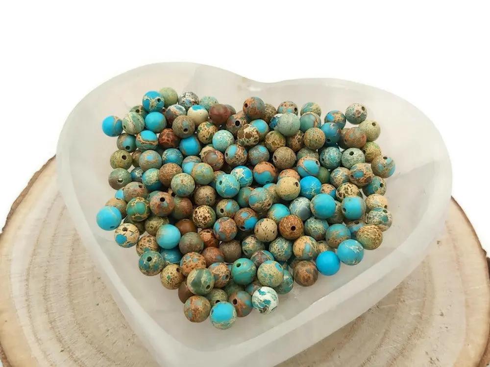 Jaspe impérial bleu - 6 mm - 30/60 Perles Les Précieuses Perles