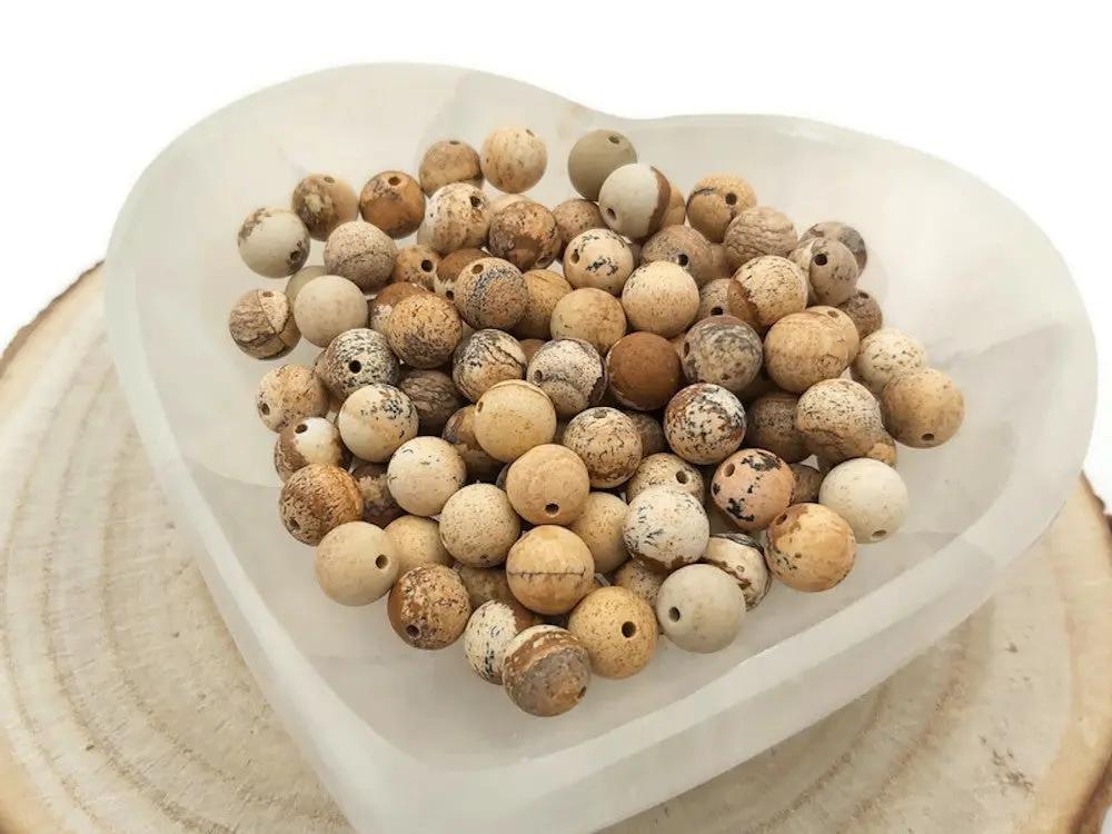 Jaspe paysage - 8 mm - 20/40 Perles Les Précieuses Perles