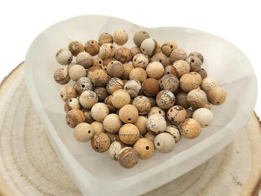 Jaspe paysage - 8 mm - 20/40 Perles Les Précieuses Perles