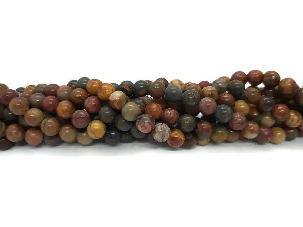 Jaspe Picasso - 6 mm - 30/60 Perles Les Précieuses Perles