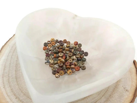 Jaspe Picasso - Heishi 4 x 2 mm - 50/100 Perles Les Précieuses Perles