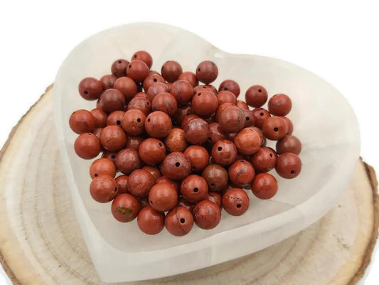 Jaspe Rouge - 8 mm - 20/40 Perles Les Précieuses Perles