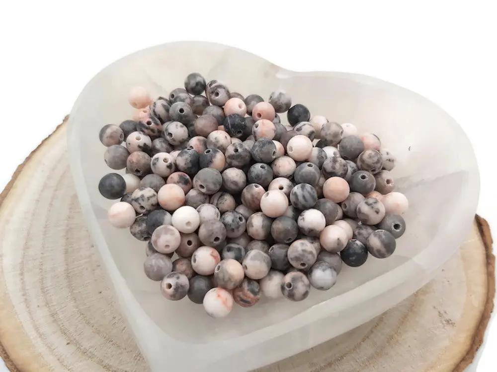 Jaspe zébré -  6 mm - 60 Perles Les Précieuses Perles