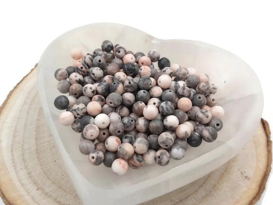 Jaspe zébré -  6 mm - 60 Perles Les Précieuses Perles