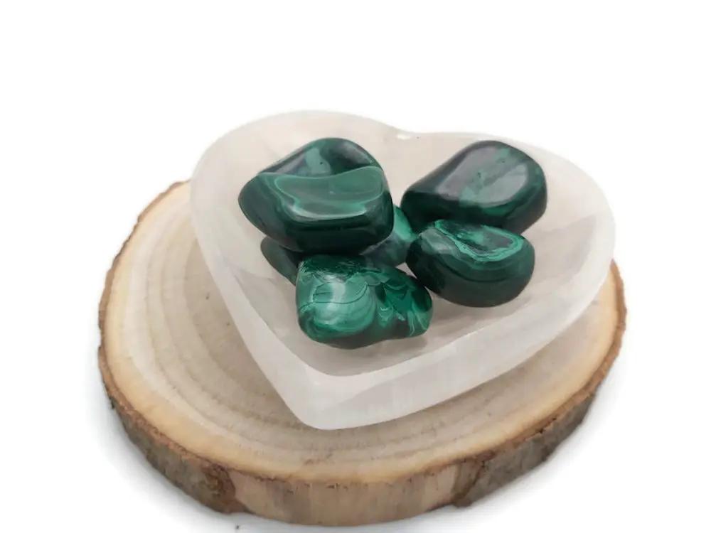 Malachite grade AA  - Congo - Pierre roulée Les Précieuses Perles