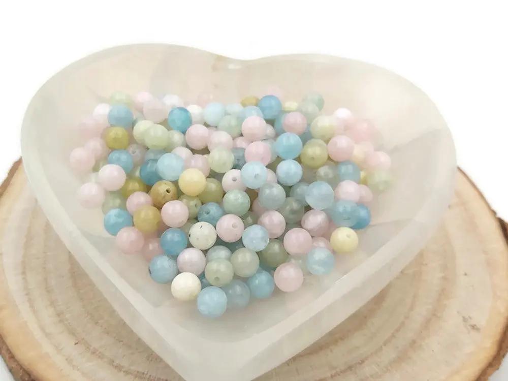 Morganite - 6 mm - 30/60 Perles Les Précieuses Perles