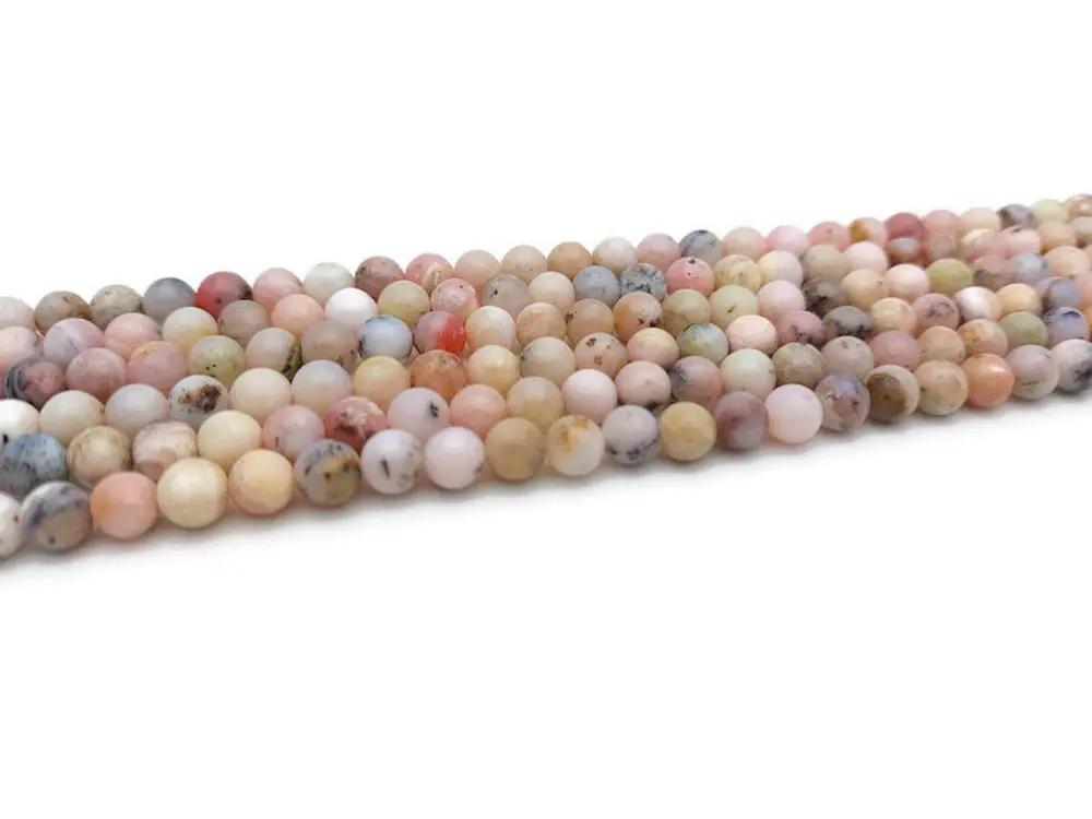 Opale rose Grade AB - 6 mm - 30/60 Perles Les Précieuses Perles