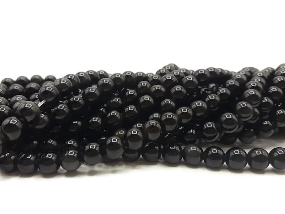 Obsidienne Grade AA - 6 mm - 30/60 Perles Les Précieuses Perles
