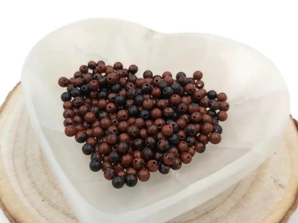 Obsidienne Acajou - 4 mm - 80 Perles Les Précieuses Perles