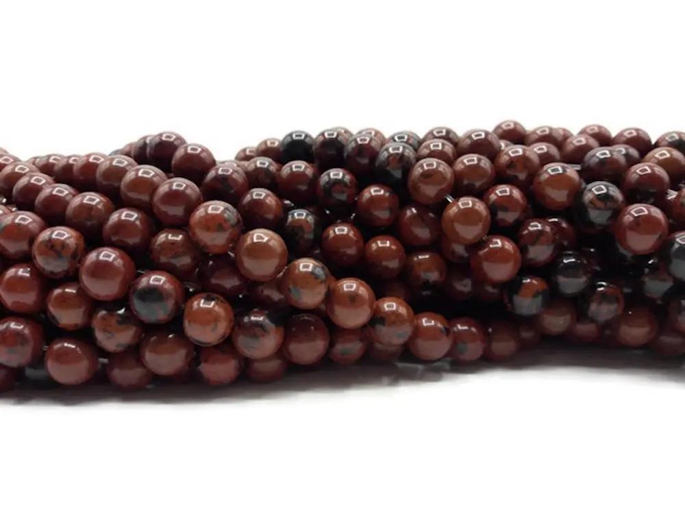 Obsidienne Acajou - 8 mm - 40 Perles Les Précieuses Perles