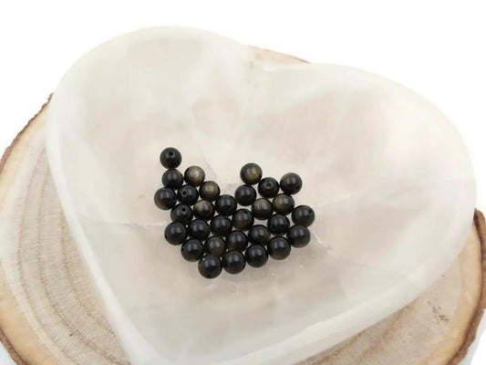 Obsidienne dorée - 6 mm - 30/60 Perles Les Précieuses Perles