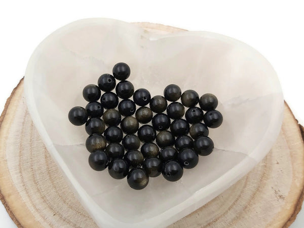 Obsidienne dorée grade A - 8 mm - 20/40 Perles