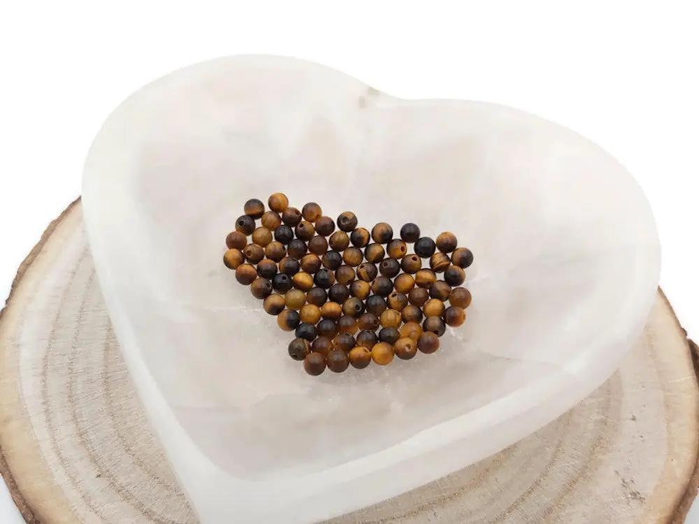 Œil de tigre grade A - 4 mm - 80 Perles Les Précieuses Perles