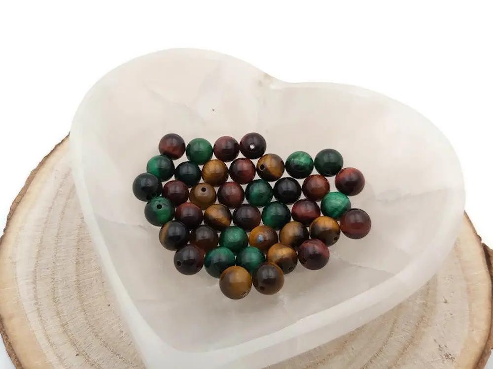 Œil de tigre Grade A - 8 mm - 20/40 Perles Les Précieuses Perles