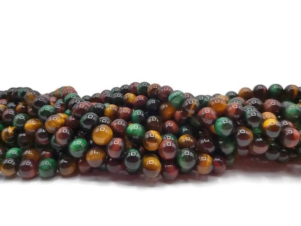 Œil de tigre Grade A - 8 mm - 20/40 Perles Les Précieuses Perles