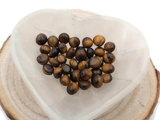 Œil de tigre - Pépites percées de 8-12 mm Les Précieuses Perles