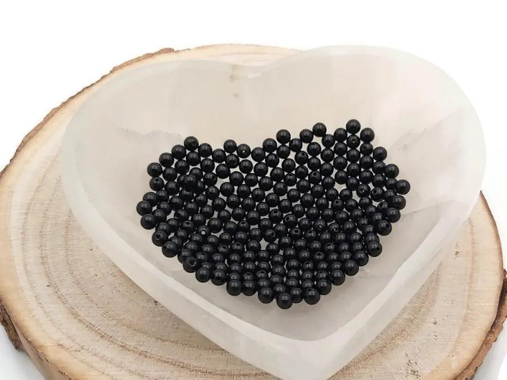 Onyx noir - 4 mm - 80 Perles Les Précieuses Perles