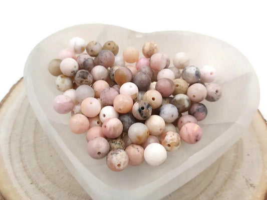 Opale rose Grade AB - 8 mm - 20/40 Perles Les Précieuses Perles